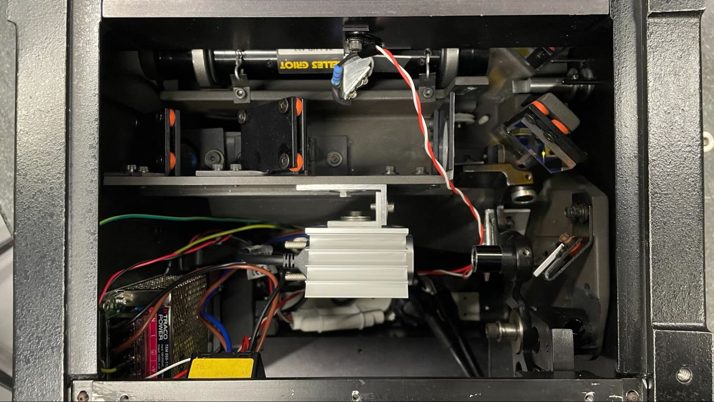 Basler a2A5060 installed inside the Fizeau